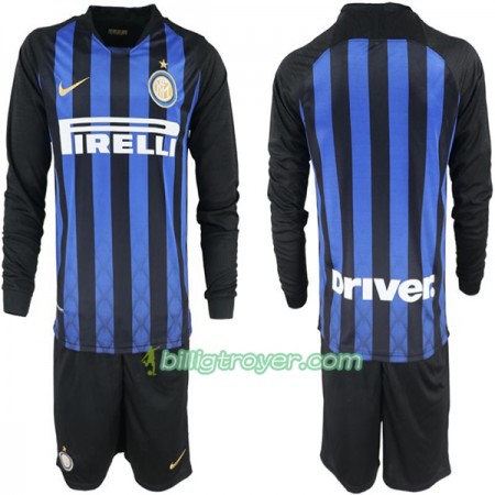 Billige Fotballdrakter Inter Milan Barn Hjemmedraktsett 2018/19 Langermet